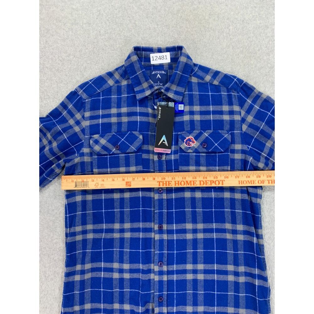 NWT Boise State Broncos Antigua Long Sleeve Button Down Shirt (Men's Small) Blue - Picture 8 of 12